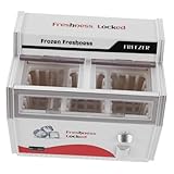 Abaodam Pretend Play Mini-Gefrierschrank für lebensechte Puppenhaus-Küchengeräte Kompaktes und tragbares Supermarkt-Rollenspiel-Zubehör für fantasievolles Spielen und Outdoor-Spaß