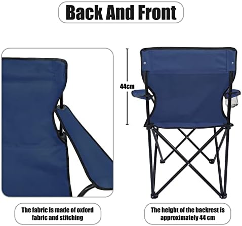 Camping Chair, Folding Camping Chairs for Adults with Armrests and Cup Holder, Fishing Chairs with Carrying Bag, Lightweight Portable for Beach, Perfect for Caravan trips, BBQs, Garden, Picnic, Travelling