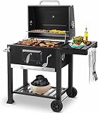 ADHW Holzkohlegrills XL Grill Grillwagen Angular BBQ Barbeque Angular Smart Holzkohlegrill Holz Kohle