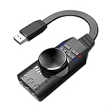 Connexion USB simple : le design du câble court réduit l'encombrement tout en offrant une performance stable de la carte son pour une utilisation durable