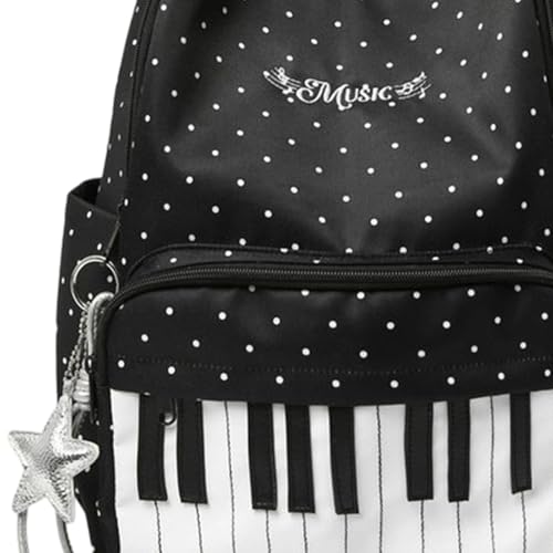 Naqqios Sac À Dos De – saccs À Dos De Pour Étudiant, saccs À Doss D'école, Sac À Livres Capacité, Sasc À Livres De Capacité Imprimé Piano, Sacs À Doss De Voyages Léger – vue 6