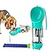 QKTYB Dog Water Bottle 4 in 1 Bottiglia d'Acqua per Cani Tazza d'Acqua 500ml Contenitore per Alimenti Pala Raccolta Cacca Bottiglia Acqua per Cani ,Bottiglia per Cani Portatile lago Blu