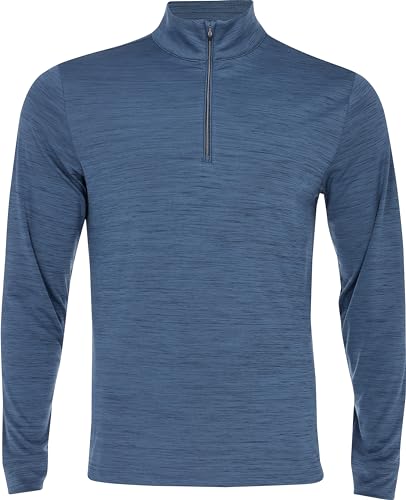 Greg Norman Utility 1/4-Zip Sonic Blue Heather Outerwear Men XXL