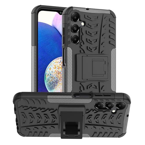 iCatchy Case for Samsung Galaxy A15 5G, Heavy Duty Hard Tough Dual Layer Hybrid Shockproof Cover compatible with Samsung A15 5G / A15 Case (Black)