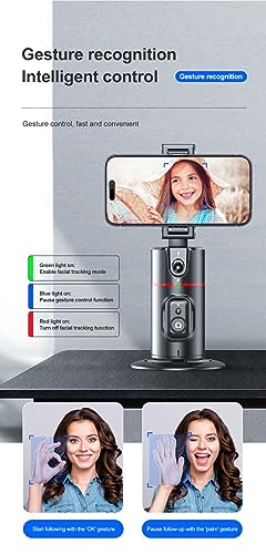 Image of Lapras 𝟏𝟓 𝐘𝐞𝐚𝐫𝐬 𝐆𝐮𝐚𝐫𝐚𝐧𝐭𝐞𝐞 Auto Face Tracking Tripod with 360 Rotation, AI Object Tracking Phone Stand with Smart Motion Sensor, Ideal for YouTube, Vlogging and Content Creation