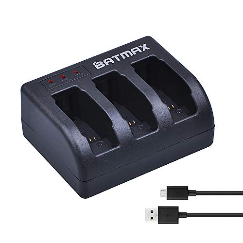 Batmax Gopro Hero 5/6/7/8 Replacement Batteries (3 Pack) + 3-Slots Usb Charger With Tpye C Port For Gopro Hero 5 Hero 6 Hero 7 Black Gopro 2018 (Fully Compatible With Original) #TOP4