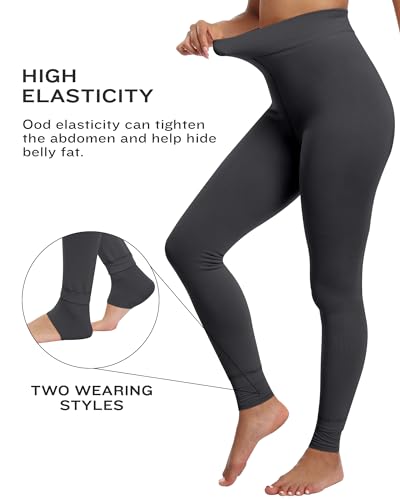 ATHVOTAR Fleece Lined Winter Warm Leggings for Women Thick Thermal Velvet Tights 3 Packs 1Black1Gray1Coffee Medium/Large - Thumbnail 4