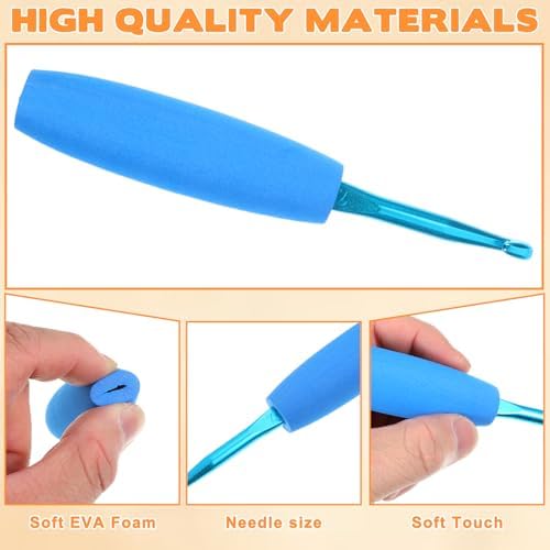 10PCS Crochet Hook Grips, Ergonomic Crochet Hook Grip for Crocheting and Knitting, Soft Removable Crochet-Hooks Handle for 2mm to 10mm Hooks — view 2