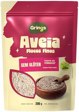 Grings Aveia Flocos Finos Sem Glúten 200 G