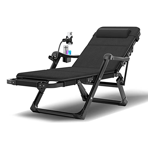 Chaise longue réglable avec accoudoirs massants et grand confort