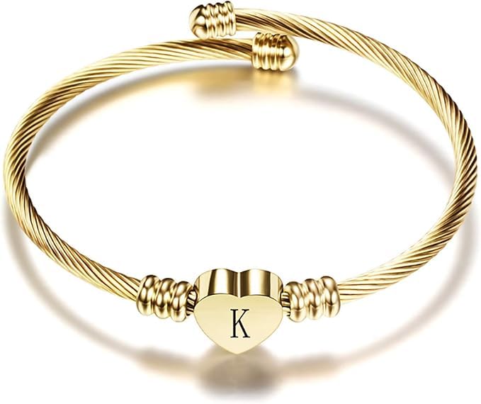See full amazon price history chart for El Regalo Golden Stainless Steel Heart Name Initials/Letters Cuff Bracelet for Girls/Women- Gold Plated A-Z Personalized Name Letter Heart Bracelet (K Letter) El Regalo Golden Stainless Steel Heart Name Initials/Letters Cuff Bracelet for Girls/Women- Gold Plated A-Z Personalized Name Letter Heart Bracelet (K Letter) (B0DG5QPP8Z) Amazon Price History, Amazon Price Tracker