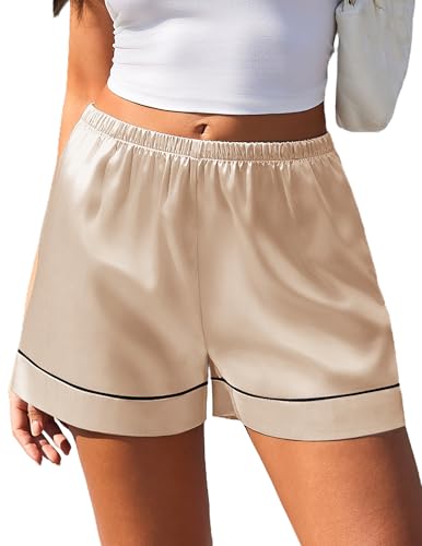Ekouaer Satin Silk Pajama Shorts for Women 2026 Casual Summer