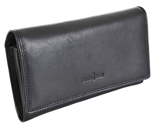 Gianni Conti 918021, Porte-Monnaie Femme Noir Noir Grand