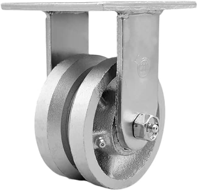 V Groove Semi Steel Cast Iron Top Plate Caster