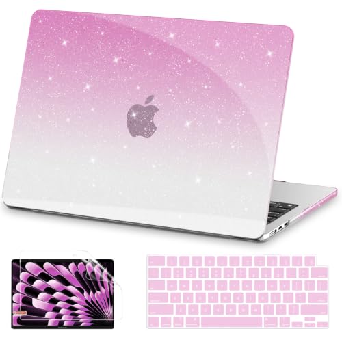 AKIT MacBook Air 33 cm �P�[�X M5 M4 M3 M2 2026-2022�A�O���b�^�[�u���b�V�� | A3449 A3240 A3113 A2681�A�����^�A�ی�n�[�h�V�F�����b�v�g�b�v�P�[�X+�X�N���[���v���e�N�^�[+�L�[�{�[�h�J�o�[