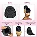VAVANGA SWIRL BUN BANG SET 2PCS - Quick Medium Size China Bun with Swoop Side Bang Updo Black Chignon Bun Clip in Hairpiece for Black Women(JS8-X, 1B#)
