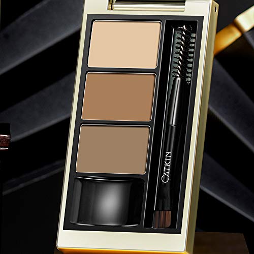 Catkin Makeup Eyebrow Color Powder 3 Colors Shading Powder Brown Black (C01 Light Brown) #TOP3