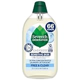 Seventh Generation EasyDose Laundry Detergent, Ultra Concentrated: 66 Loads, Free & Clear Designed for Sensitive Skin, 23.1 Fl Oz