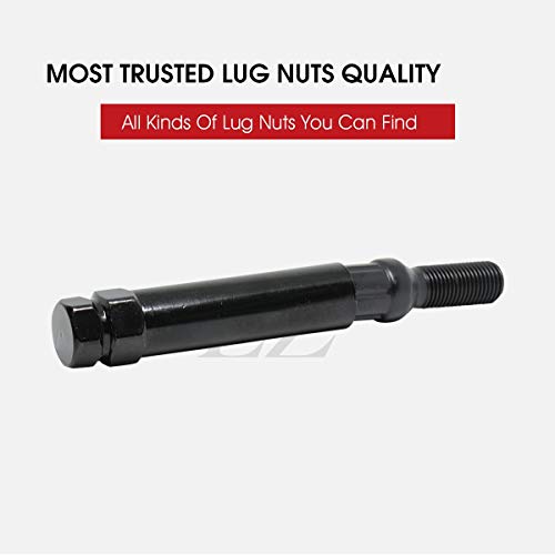 Image of 20 Pc 12x1.5 Black Spline Tuner Lug Bolts 40MM Shank for Aftermarket Wheels to Fit Many BMW Mercedes Audi VW Models with 12mm Studs