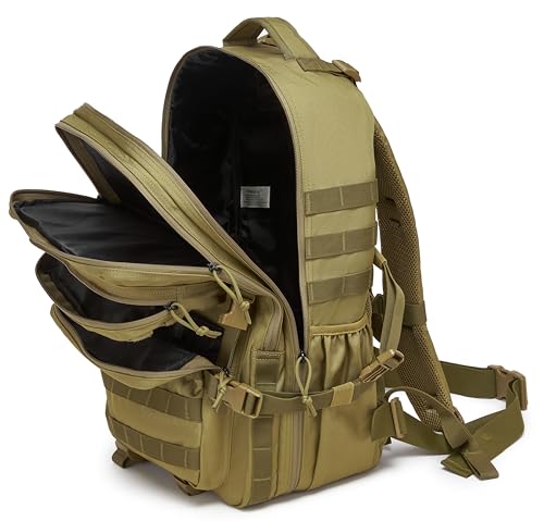 Image of Wotony Military Tactical Backpack for Men Waterproof Daypack 3 Day Assault Pack Molle Bag with Water Bottle Holder