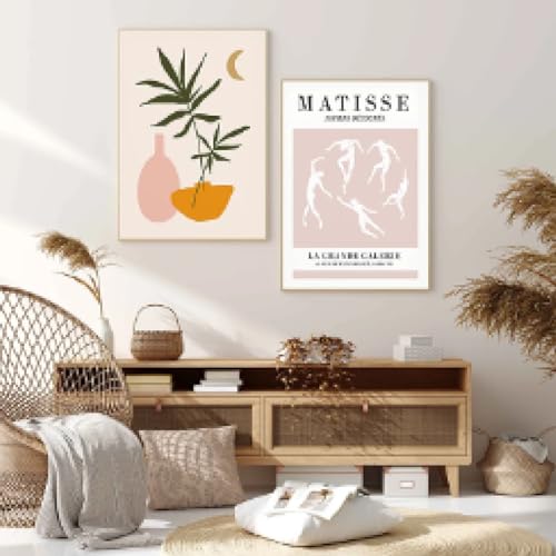 Affiches Matisse pour réchauffer un salon moderne | Art mural feuilles boho