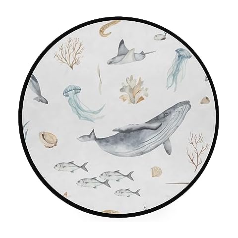 Hapuxt Round Nursery Rug 4Ft Cover