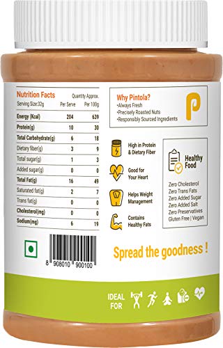 Image of PINTOLA Organic Peanut Butter (Creamy) (1kg) (Pack of 3)