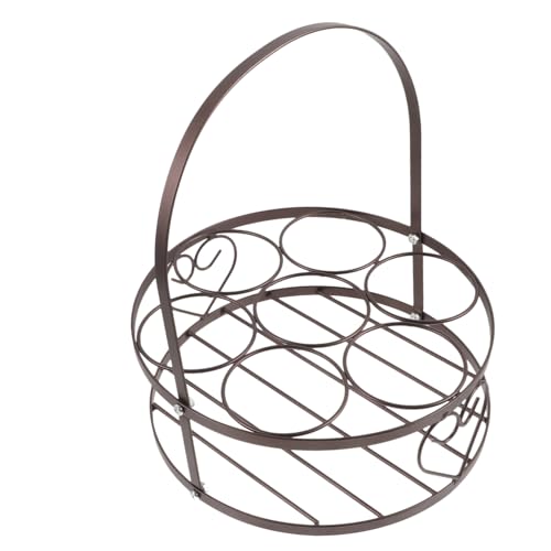 Ciieeo Beer Organizer 6 Bottle Beer Basket Portable Wine Carrier Ktv Bar Rack