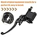 QAZAKY 7/8inch Left Handlebar Hydraulic Brake Master Cylinder Lever Pump for ATV Quad Moped Pit Dirt Bike Kids Motorcycle 50cc 70cc 90cc 110cc 125cc 150c 200cc 250cc GY6 22mm Taotao Kazuma Sunl Roketa