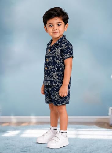 Image of 3BROS Baby Boys & Baby Girls Pure Cotton Clothing Set Casual Half Sleeves Shirt with Shorts Set For Boys & Girls