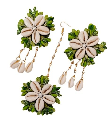 See full amazon price history chart for PARIBHASHA | Cowrie Shell Mangtika And Earring for Haldi,Mehndi, baby shower, Set For Women And Girls. (Green) PARIBHASHA | Cowrie Shell Mangtika And Earring for Haldi,Mehndi, baby shower, Set For Women And Girls. (Green) (B0CL2B584B) Amazon Price History, Amazon Price Tracker