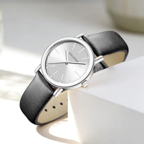 Image of HOLSTOUR Watches for Women Crystal Accented Fashion Watch with Leather Band Gifts for Women