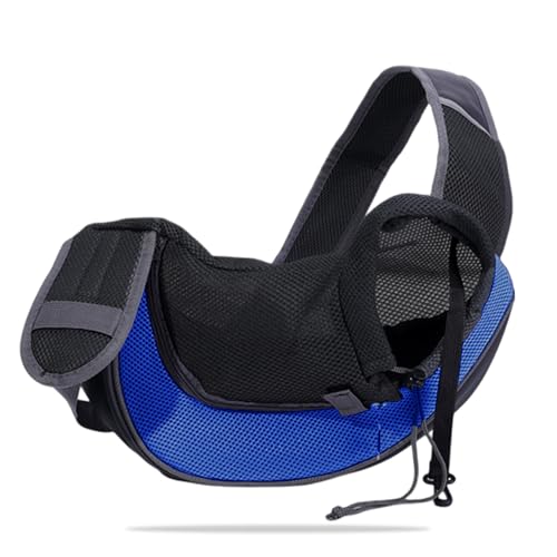 Image of Kraptick Pet Sling Carrier, Pet Carrier Bag for Shitzu Puppy, Cat, Rabbit with Comfortable Adjustable Pouch Single Shoulder Carry Tote Handbag for Pets (Large, Blue)
