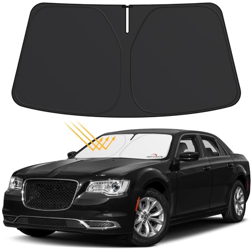Car Windshield Sun Shade - Motomate Custom for Chrysler 300 300C 2011-2022 2023 2024,with Storage...