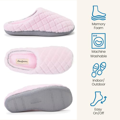 Image of Leslie Terry Clog House Shoes with Memory Foam, Indoor Slippers with Wide Widths