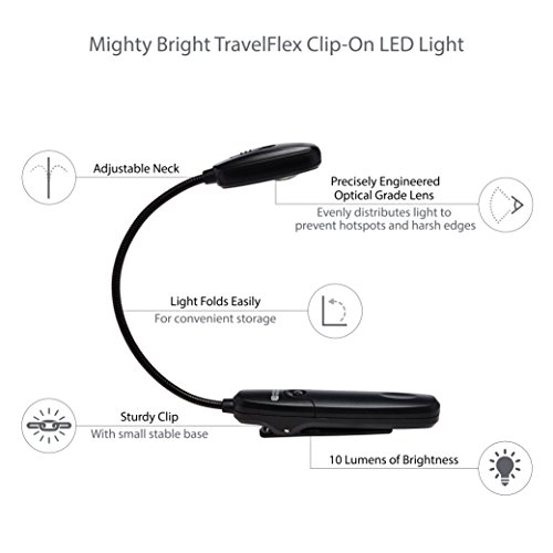 Mighty Bright 42610 TravelFlex Book Light, Black