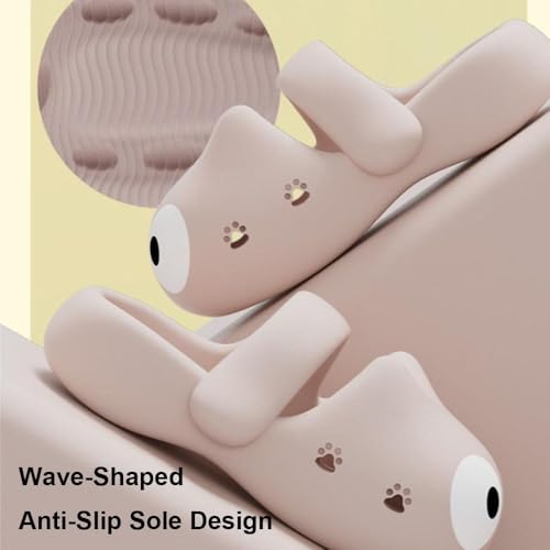 Big Eye Cat Slippers for Women, Cute Cat Slippers, Summer Animal Cat Slippers Shower Sandal, Thick-Soled Non-Slip Beach Shoes4