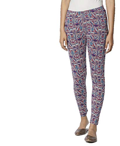 Aztec Print Leggings (Aqua, Medium 