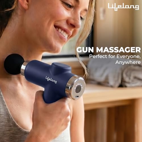 Lifelong Gun Massager 8 Heads 6 Speeds Blue - Image 8