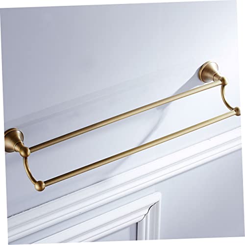 Double barre de serviette en laiton avec étagère murale de rangement - 7