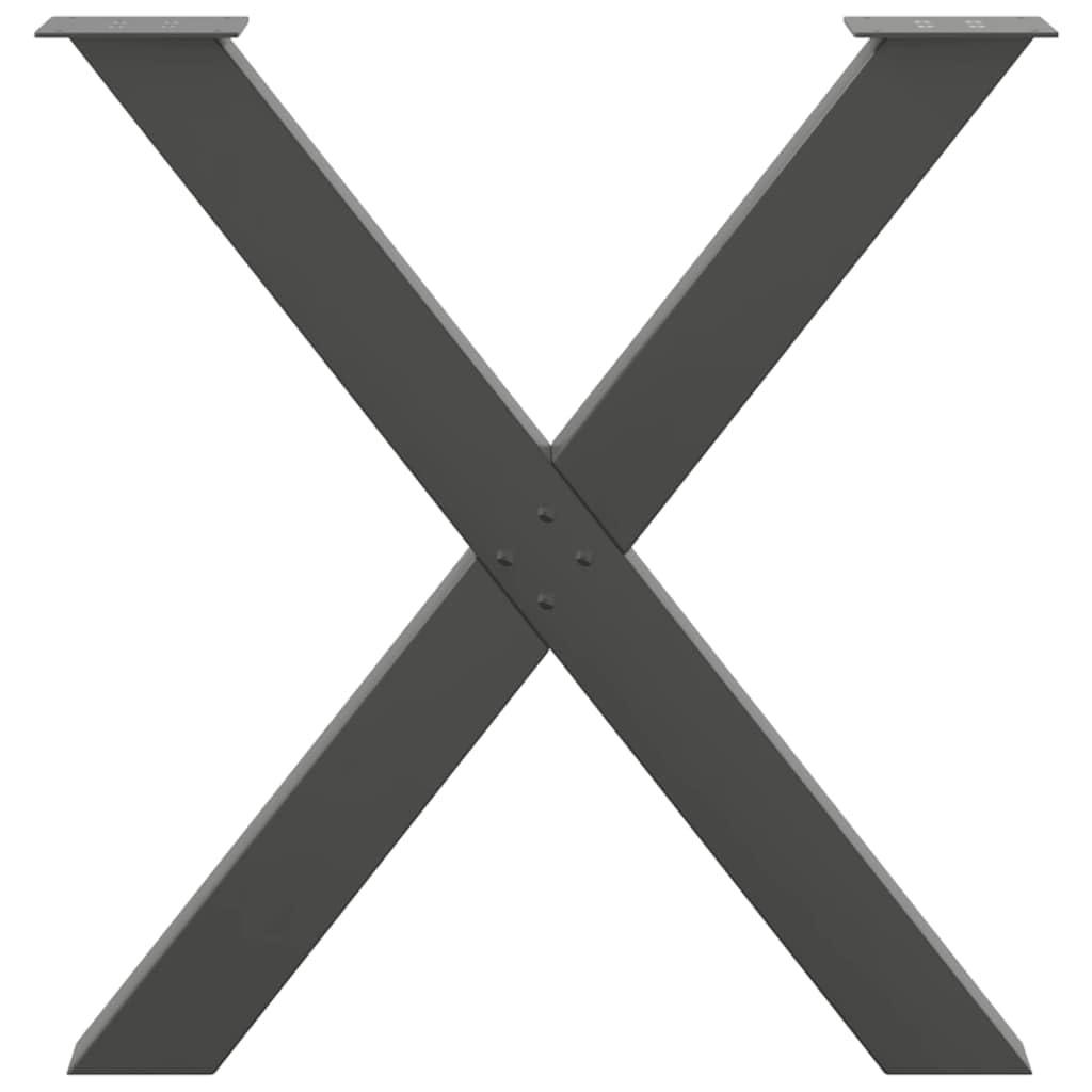 Nogi stołu w kształcie litery X 2 szt. 80 x (72-73) cm stal