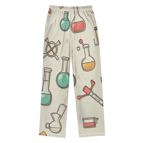 ZZXXB Chemical Experiment Boys Long Pants Soft Trousers Elastic Waist Kids Lounge Bottoms with Pockets S-XL2