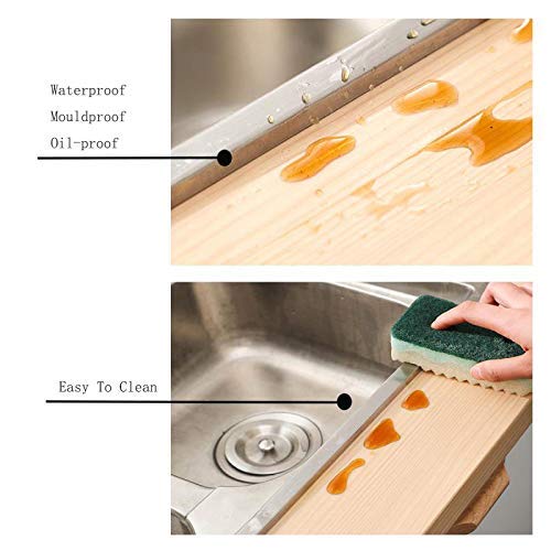 Caulk Tape Caulk Strip Waterproof Self Adhesive (2"W x 16.5' L x 500 Um Thickness, Transparent)
