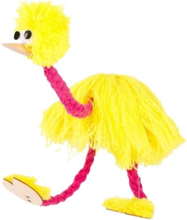 THE WHITE SHOP Toy-Marionette Ostrich String Puppet Children's String Puppet Supplies Traditional Folk Puzzle Toys Hot Dots Kindergarten Reading (Color : Yellow)