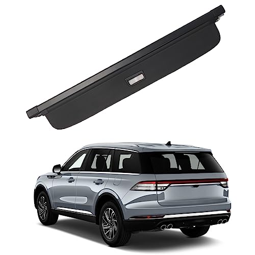 kaungka Protective Cargo Cover Compatible for 2019-2022 Lincoln Aviator Durable Black Rear Trunk Shield Retractable