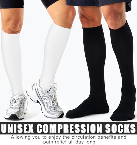 Image of Copper Compression Socks Women & Men Circulation(6 pairs) - Best for Running, Nursing, Hiking, Recovery & Flight Socks