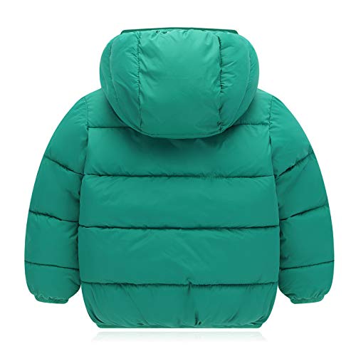 Image of Happy Cherry Boys Girls Winter Thick Jacket Warm Fleece Fur Lining Zipper Hooded Windproof Coat Outwear for 1-7 Years