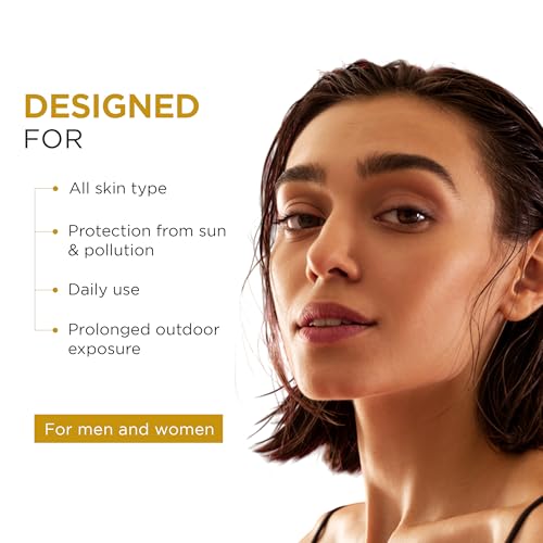 Image of Oshea Herbals Papayaclean Sunscreen Gel SPF 50 PA+++ for Women & Men | Hydrates & Protects from Sun & Pollution | Reduces Dark Spots & Premature Aging | Enriched with Niacinamide | All Skin Type 50ml