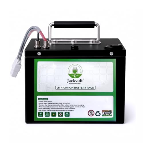 Image of JACKVOLT JV12 Series- 48V 30Ah Lithium Ion Battery for Electric Scooter, E-Bike & EV | Rechargeable Lithium Battery Pack with BMS | Waterproof, Fire Retardant, Compact, Lightweight & Detachable