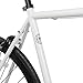 AVASTA Single-Speed Fixed Gear Urban Commuter Bike for Women and Men, Lightweight Unisex Fixie Bike, Flat Handlebar Flip Flop Hub City Road Bicycle, 54 Color White